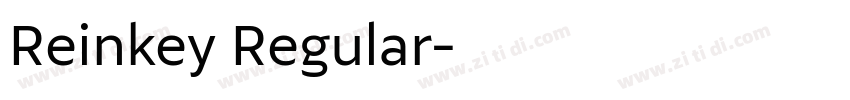 Reinkey Regular字体转换